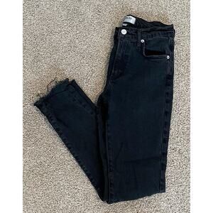 Agolde Black Raw Hem Denim Jeans Size 24